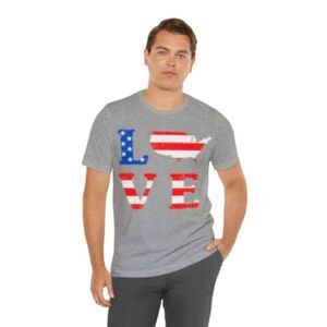 Land of Love: America Map Heart Shirt